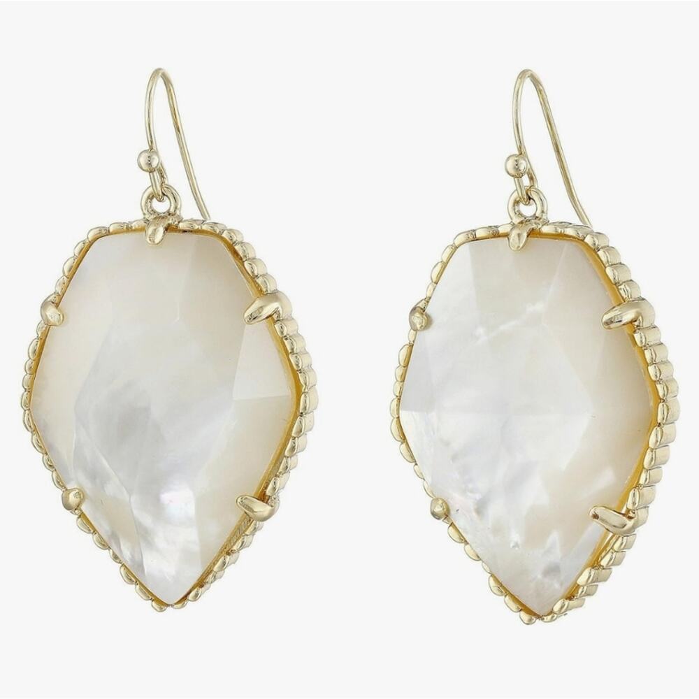 KENDRA SCOTT Corley Gold and MOP Mother of‎ Pearl Drop Earrings
